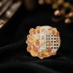 Autumn Campus Building Enamel Pin — presentation view