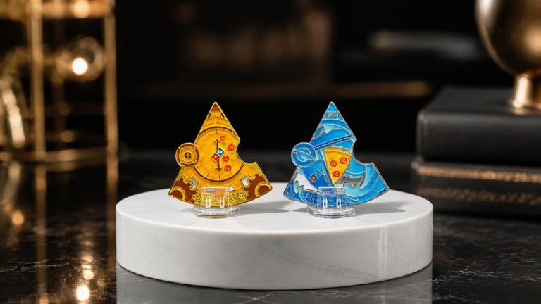 Blue Space Explorer Character Enamel Pin — front display view