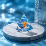 Blue Space Explorer Character Enamel Pin — presentation view