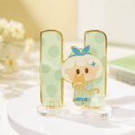 Bubble Tea Mascot Letter-H Enamel Pin — front display view