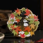Canada Panda Maple Leaf Openwork Enamel Pin — front display view