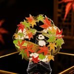 Canada Panda Maple Leaf Openwork Enamel Pin — presentation view