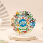 Chengdu Attractions Wheel Enamel Pin — front display view