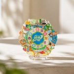 Chengdu Culture Icons Round Enamel Pin — front display view