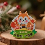 Dental Care Squirrel Mascot Enamel Pin — presentation view