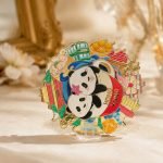 Hong Kong Panda Landmark Enamel Pin — front display view
