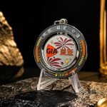 Jewelry Laboratory Rotating Dial Enamel Keychain — front display view
