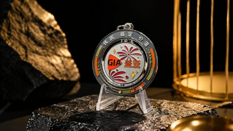 Jewelry Laboratory Rotating Dial Enamel Keychain — front display view