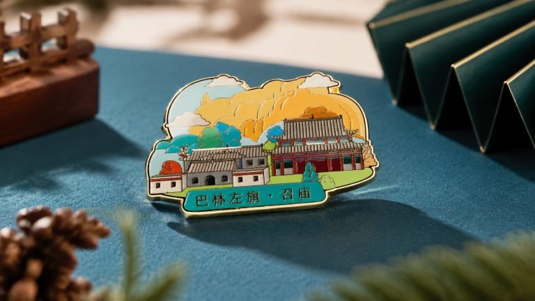 Lhasa Palace Scenic Enamel Pin — front display view