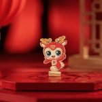 Lunar New Year Deer Mascot Enamel Pin — front display view