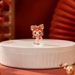 Lunar New Year Deer Mascot Enamel Pin — presentation view