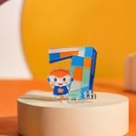 Seventh Anniversary Mascot Number Enamel Pin — front display view