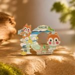 Squirrel Dental Clinic Layered Enamel Pin — presentation view