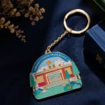 Taiwan Memorial Hall Enamel Keychain — presentation view