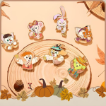 Autumn Character Pin Collection manufactured metal product example