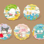 Beach Character Enamel Pins manufactured metal product example