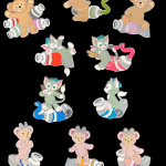 Character Pins Black Background manufactured metal product example