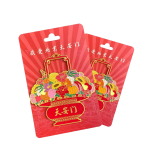 Festive Lapel Pin Card manufactured metal product example